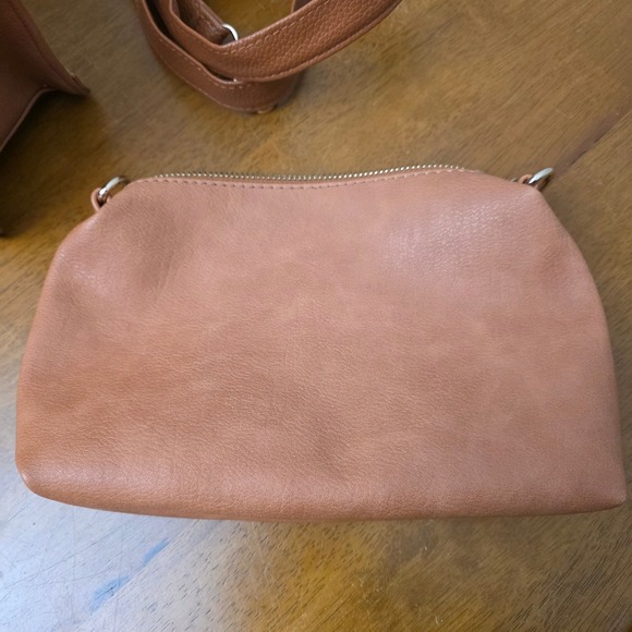 ANTIK KRAFT Tan Ratten Woven Tote Purse Bag Matching removable Clutch and Strap - Picture 5 of 10